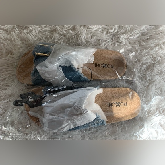 Women’s Blue Denim Sandals - Picture 3 of 5